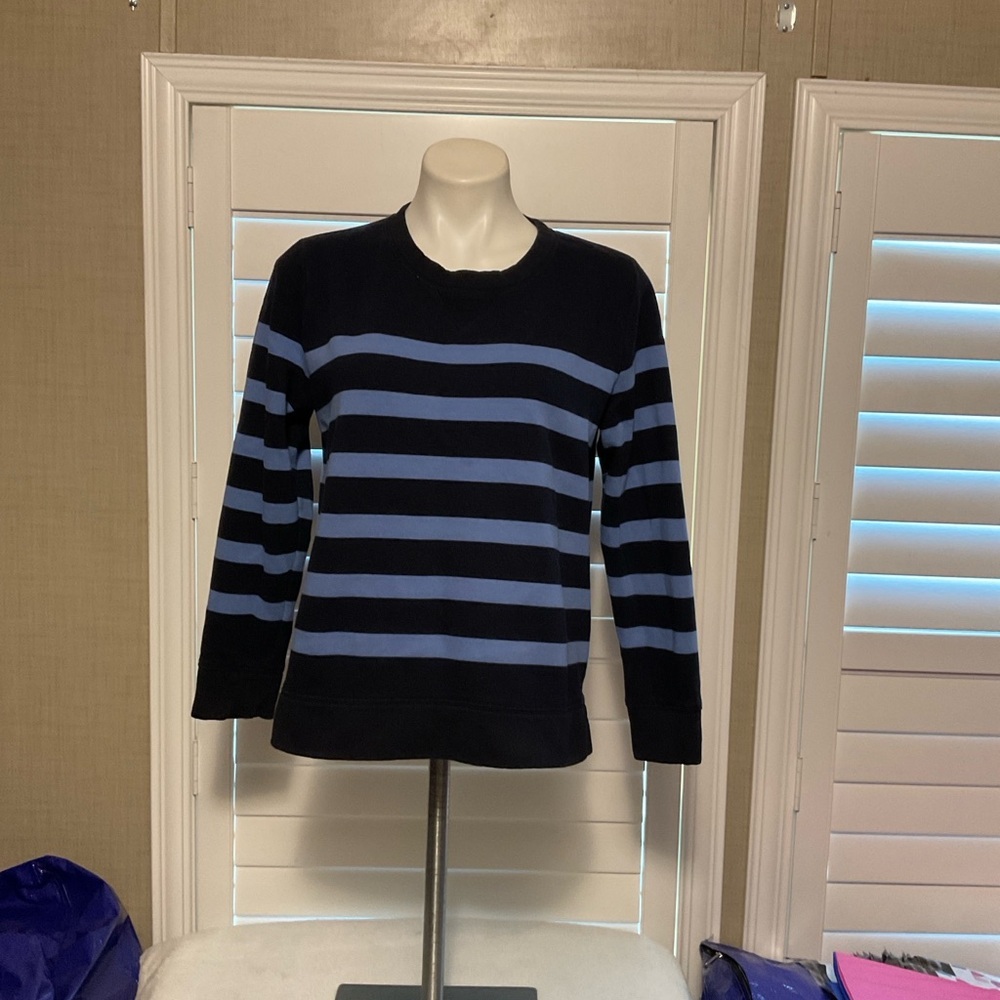 Talbots Navy and Black Sweater